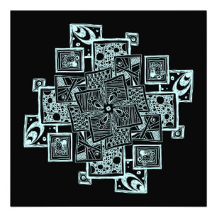 Svart och vit texturerad linjemönsterdesign fototryck