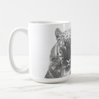 Svart och vit tiger kaffemugg