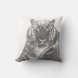 Svart och vit tiger kudde