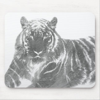 Svart och vit tiger musmatta