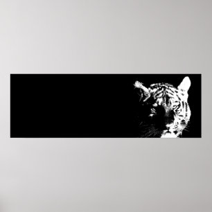 Svart och vit tigerpart poster