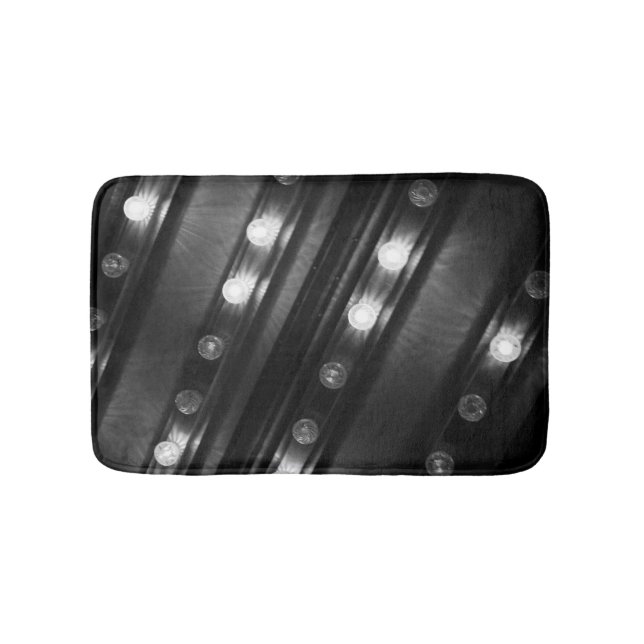 Svart och vit tinkle Ljus Bath Mat Badrumsmatta (Framsidan)