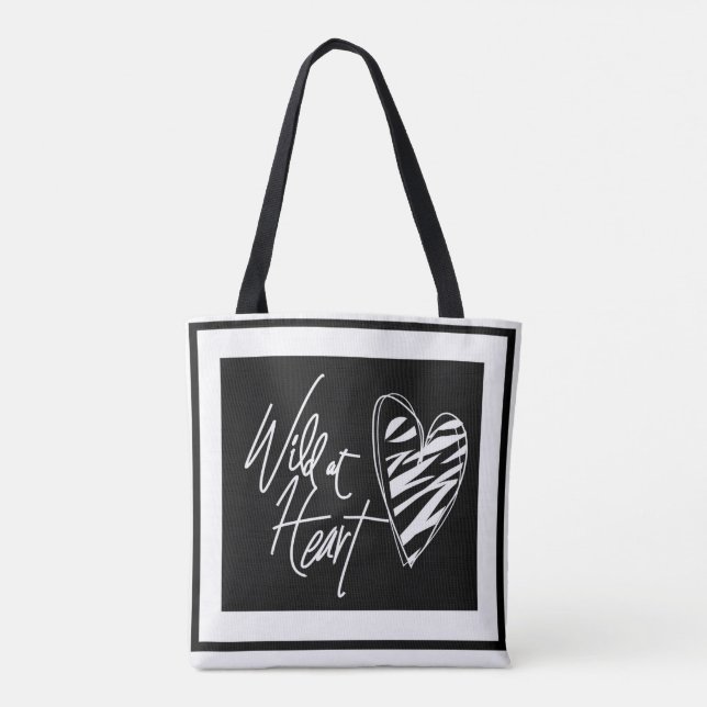 Svart och vit tocksäck tygkasse (Baksida)