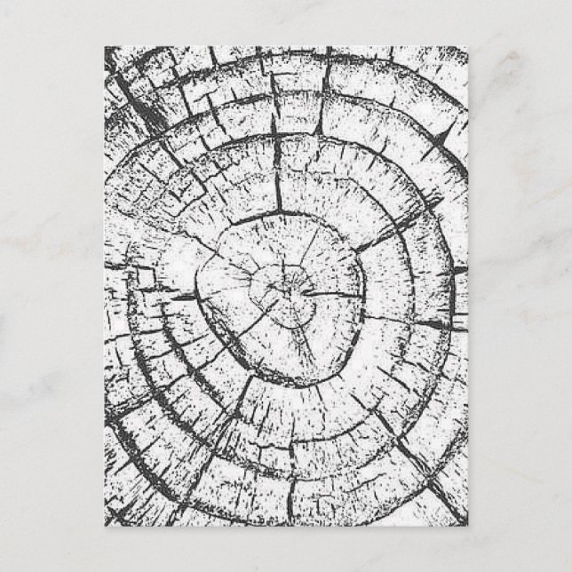 Svart och vit Träd-skräppostsamling för Contempora Vykort (Framsida)