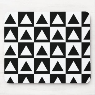 Svart och vit triangelgeometrisk form mönster musmatta