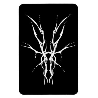Svart och Vit Tribal Hjälm av Dovhjort Jakt Design Magnet