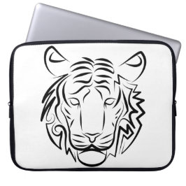 Svart och Vit Tribal Tiger Laptop Fodral