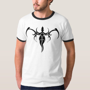 Svart och Vit Utförlig Tribal Elefant Mandala T Shirt