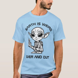 Svart och vit utomjording t shirt