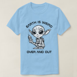 Svart och vit utomjording t shirt
