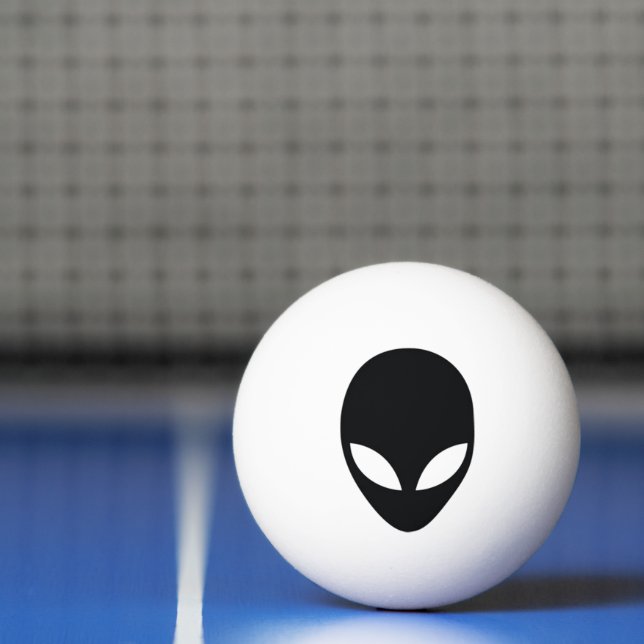 Svart och vit utomjordinghuvud pingisboll (Netto)
