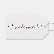 Svart och vit välkomst kalligrafi. Modern enkel