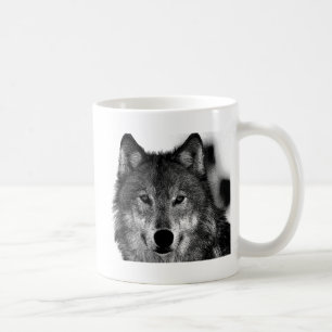 Svart och vit Varg Kaffemugg