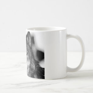 Svart och vit Varg Kaffemugg
