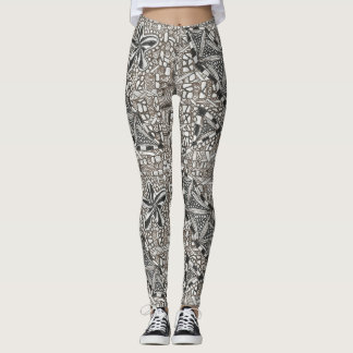 Svart och vit variation leggings