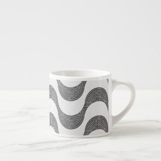 Svart och vit vinkar espressomugg