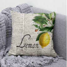 Svart och vit Vintage Lemon, handritad