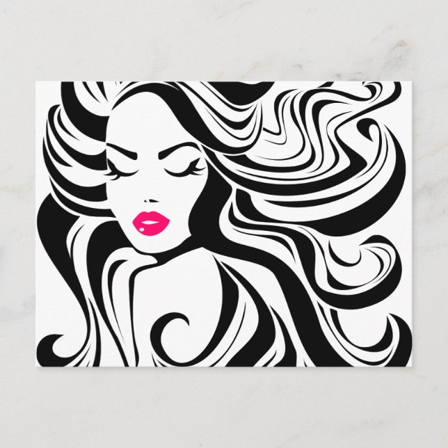 Svart och vit vintage vykort (Framsida)