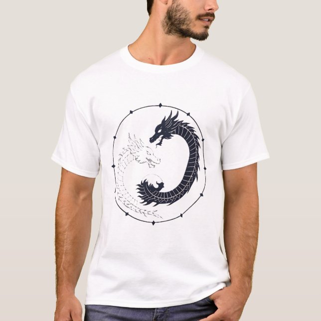 Svart och vit Yin Tang  T Shirt (Framsida)