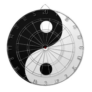 Svart och vit Yin Yang-taoistisk symbol Piltavla