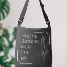Svart och vit Yoga Pose Disline Chalkboard