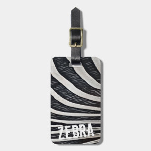 Svart och vit Zebra Päls-design för djurfoder Bagagebricka