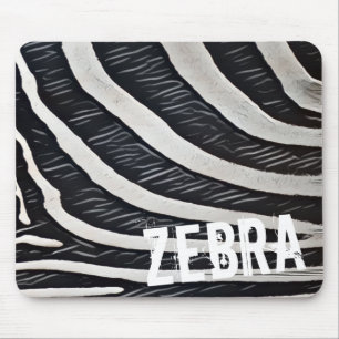 Svart och vit Zebra Päls-design för djurfoder Musmatta