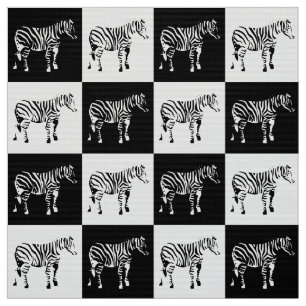 Svart och vit Zebra Tyg