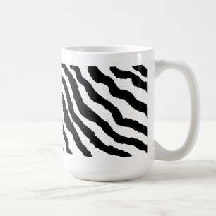 Svart och vit zebrastreck kaffemugg