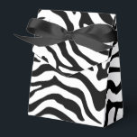 Svart och vit zebrisk utstryk presentaskar<br><div class="desc">Djuravtryck är klassiska. Detta svarta och vita zebra tryck är underbart för elegant party och händelser.</div>