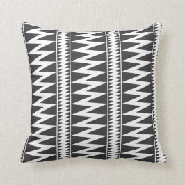 Svart och vit zig zag rand dekorativ kudde