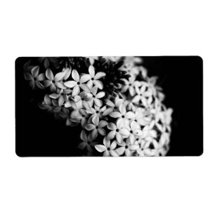 Svart och vita blommor fraktsedel