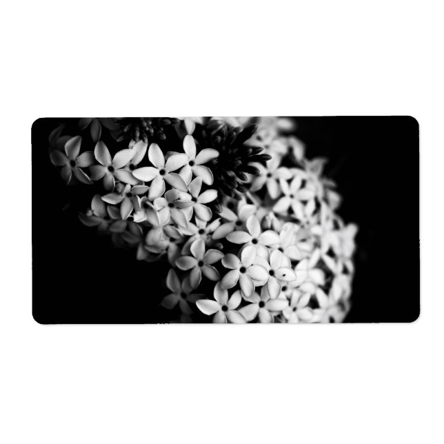 Svart och vita blommor fraktsedel (Framsidan)