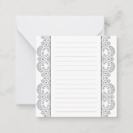 Svart och vita hus gräns med linjer anteckningskort