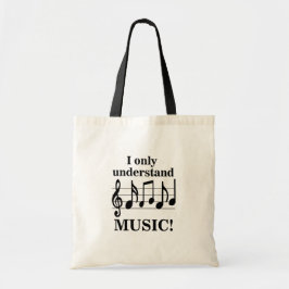 Svart och vita musiknoter Musiker Tygkasse