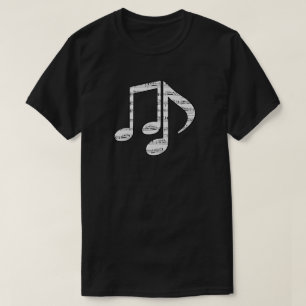 Svart och vita musiknoter Unisex T Shirt