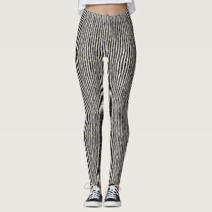 Svart och vita rand-stjärnor, färgämnen leggings
