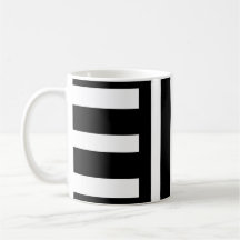 Svart och vita ränder/Abstrakt klassisk mugg
