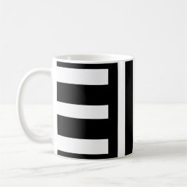Svart och vita ränder/Abstrakt klassisk mugg