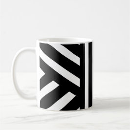 Svart och vita ränder/Abstrakt klassisk mugg