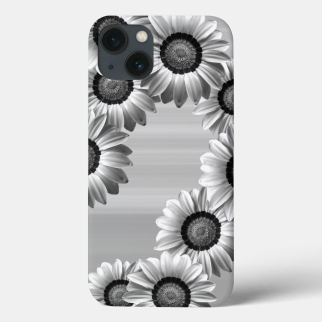 Svart och vita vackra blommor (Baksida)