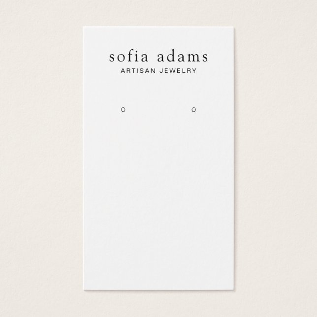 Svart- och vitavläsarkort med enkel Anpassningsbar Visitkort (Framsidan)