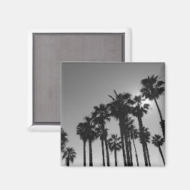 Svart- och vitfoto från sommarhavsområdet Handflat Magnet