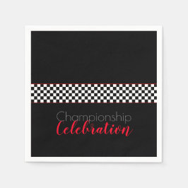 Svart- och vitkontroll i Firande vid mästerskapet Pappersservett