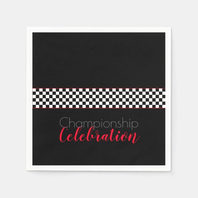 Svart- och vitkontroll i Firande vid mästerskapet Pappersservett (Framsidan)