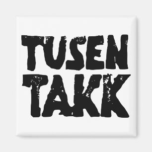 Svart- och vitlinoskuren Tack Magnet