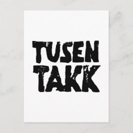 Svart- och vitlinoskuren Tack Vykort