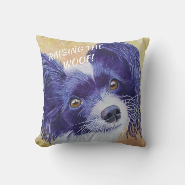 SVART OCH VITPAPPILLON KUDDE (Framsida)