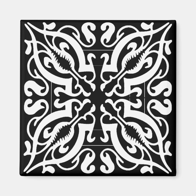 SVART- OCH VITSKYDD MAGNET (Framsidan)