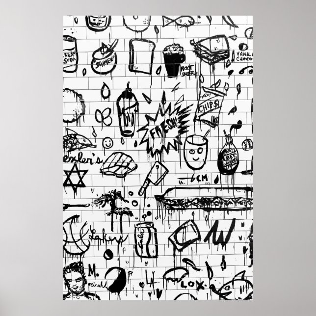 SVART OCH VITT ABSTRAKT POSTER (Framsidan)